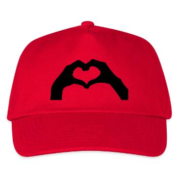 finger herz - Kinder Basecap - Rot - Vorne