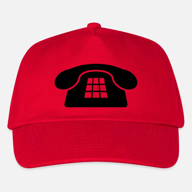 Altes Telefon - Kinder Basecap - Rot