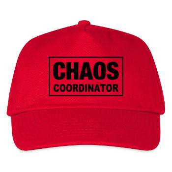 Chaos Coordinator Genie beherrscht chaos Boss Chef - Kinder Basecap - Rot - Vorne