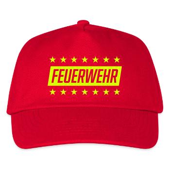 feuerwehr - Kinder Basecap - Rot - Vorne