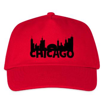 Chicago Skyline - Kinder Basecap - Rot - Vorne