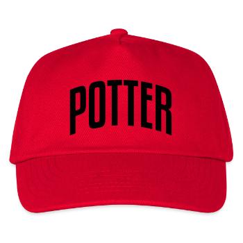 potter stylish arched text logo copy - Kids’ Baseball Cap - red - Front