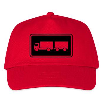Bouclier Camion Remorque Remorque Inversé Négatif - Casquette de baseball Enfant - rouge - Devant