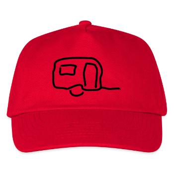 wohnwagen Umriss 2 - Kinder Basecap - Rot - Vorne