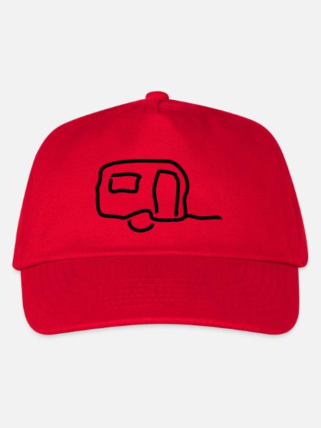 wohnwagen Umriss 2 - Kinder Basecap - Rot