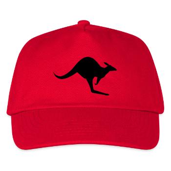 Kangaroo__V004 - Kinder Basecap - Rot - Vorne