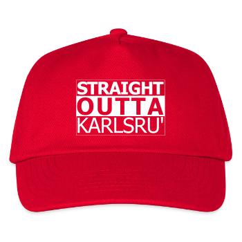 straight outta karlsruhe - Kinder Basecap - Rot - Vorne