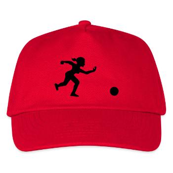 bowling player throws her ball - Kids’ Baseball Cap - red - Front