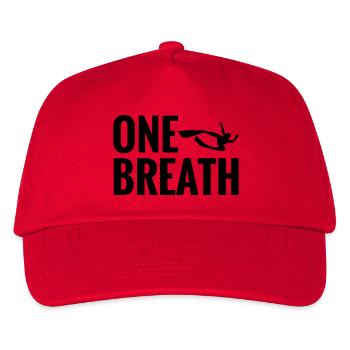 One Breath Freedive Apnea - Kinder Basecap - Rot - Vorne