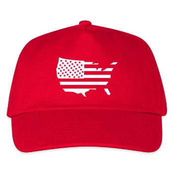 usa amerika 1 - Kinder Basecap - Rot - Vorne