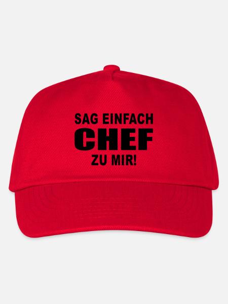 chef boss - Kinder Basecap - Rot