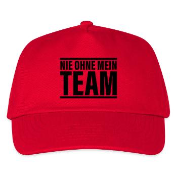 Team never - Kids’ Baseball Cap - red - Front
