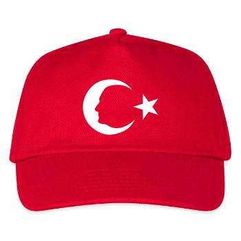 Atatürk ve Türk Bayrağı - Kinder Basecap - Rot - Vorne