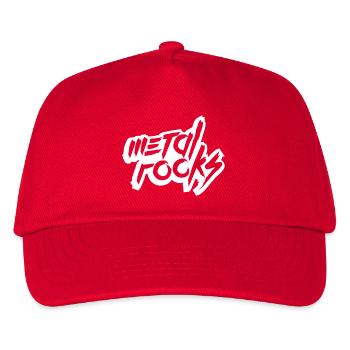 Heavy Metal Rocks Hard Rock Music Text Saying Logo - Kids’ Baseball Cap - red - Front