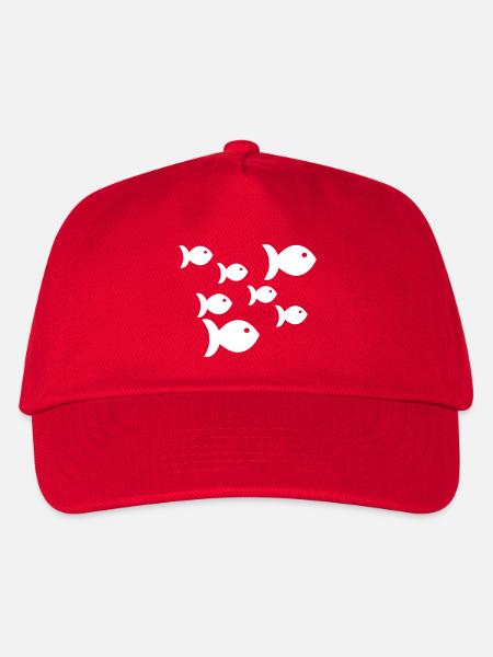 fische - Kinder Basecap - Rot