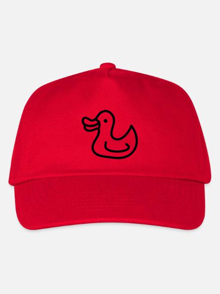 Entchen - Ente - Line - Kinder Basecap - Rot
