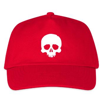 skull - Kinder Basecap - Rot - Vorne