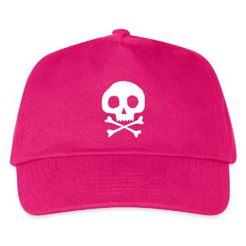 Crâne et os - Casquette de baseball Enfant - fuchsia - Devant
