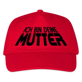 Ich bin deine MUTTER 3D (1c) - Kinder Basecap - Rot - Vorne