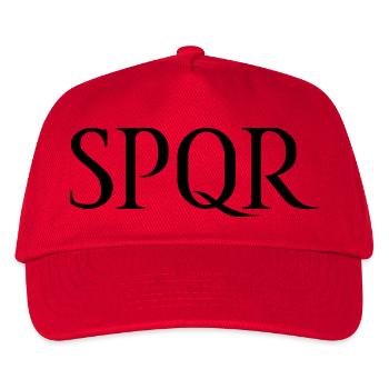 SPQR Schriftzug Vektor Dunkel - Kinder Basecap - Rot - Vorne