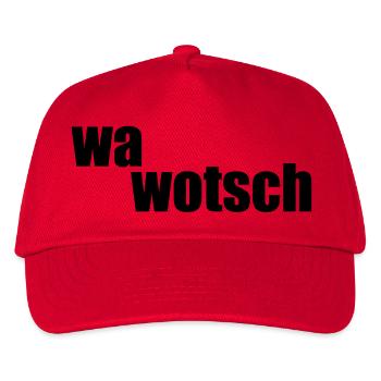 wa wotsch - Kinder Basecap - Rot - Vorne