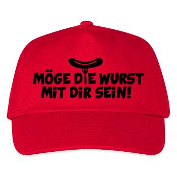 MÖGE DIE WURST MIT DIR SEIN - Kinder Basecap - Rot - Vorne