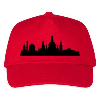 Skyline Dresden klein - Kinder Basecap - Rot - Vorne