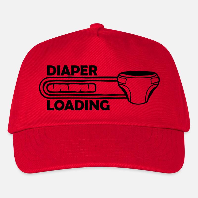 Windel Diaper Loading - Kinder Basecap - Rot