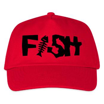 fisch - Kinder Basecap - Rot - Vorne