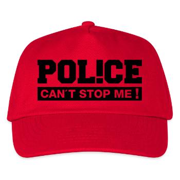 police_cant_stop_me_rk1 - Kinder Basecap - Rot - Vorne