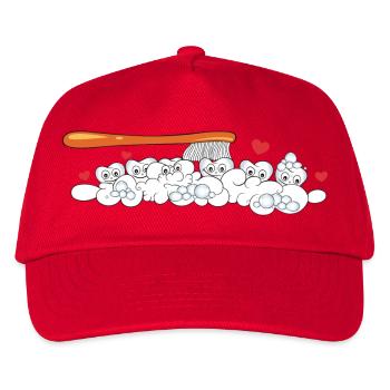 Teeth Toothbrush Dental Care Fun - Kids’ Baseball Cap - red - Front