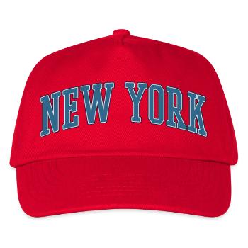 New York Arc-Schriftzug - Kinder Basecap - Rot - Vorne