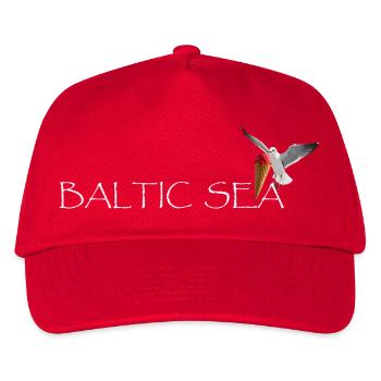 Ostsee Möwe die Eis klaut - Kinder Basecap - Rot - Vorne