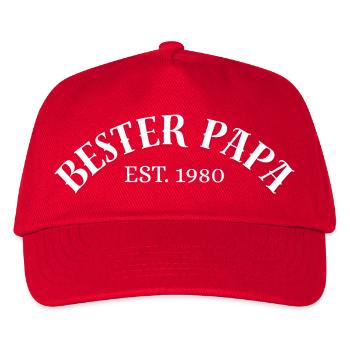 Best Papa Est. 1980's Men's Shirt - Kids’ Baseball Cap - red - Front