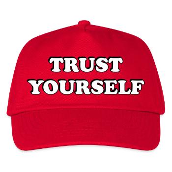 Vertrauen Sie sich selbst Mutige Typografie - Kinder Basecap - Rot - Vorne