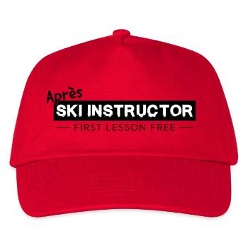 Après Ski Instructor Party Shirt - Kinder Basecap - Rot - Vorne