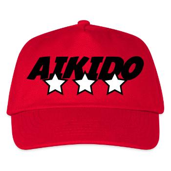 Aikido – Kampfsport – Aikido - Kinder Basecap - Rot - Vorne