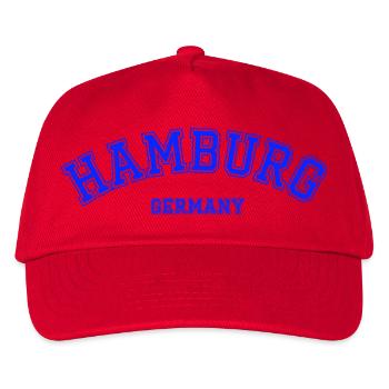 Hamburg Arch Kollegestil Shirt - Kinder Basecap - Rot - Vorne