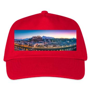 Panorama de Salzbourg en soirée - Casquette de baseball Enfant - rouge - Devant