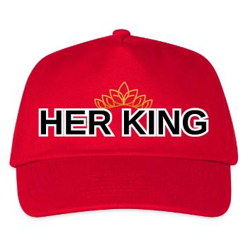 Her King Shirt Matching Couple King Queen  - Kids’ Baseball Cap - red - Front