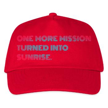 One More Mission Gamer Spruch - Kinder Basecap - Rot - Vorne