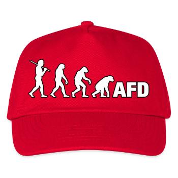 Evolution zum Schriftzug - Kinder Basecap - Rot - Vorne