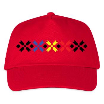 Traditional romanian motifs - Kids’ Baseball Cap - red - Front