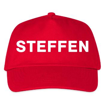 Steffen ist dein Name Original Oldschool 90es - Kinder Basecap - Rot - Vorne