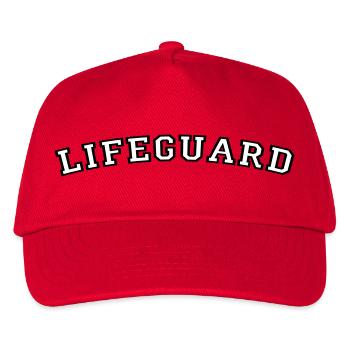 Lifeguard College Font Typography - Kids’ Baseball Cap - red - Front