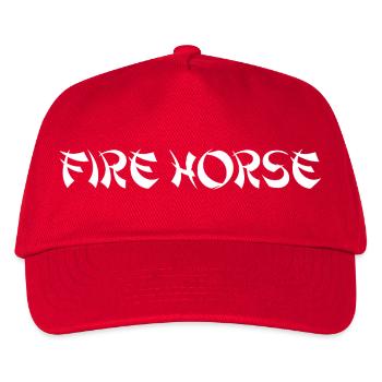 Fire Horse Chinese Zodiac 2026 - Kinder Basecap - Rot - Vorne
