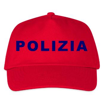 Police On – Funny t-shirt with text motif - Kids’ Baseball Cap - red - Front