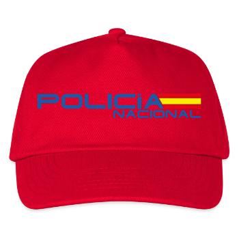 Police On – Funny t-shirt with text motif - Kids’ Baseball Cap - red - Front