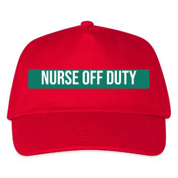 Nurse Off Duty Funny Nurse Gift - Kids’ Baseball Cap - red - Front