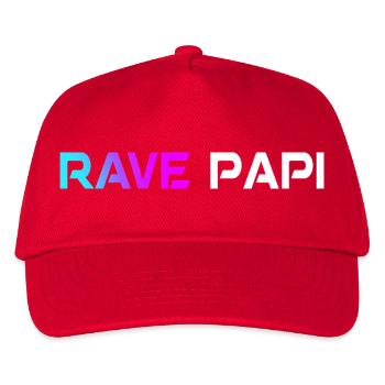 Techno House Electro Festival Hardstyle Rave Dad - Kinder Basecap - Rot - Vorne